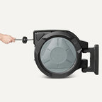 Amazon Basics Retractable Garden Hose Reel, 65 Foot, Wall Mounted, 10-Pattern Spray Nozzle, 180° Swivel Bracket - Image 4