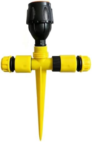 Lawn Sprinkler for Yard, 360° Adjustable Garden Water Sprinkler with Spike Base, Large Area Irrigation System for Lawn, Grass, Patio & Backyard by Unknown