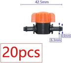 20pcs Drip Irrigation Valve 4/7 3/8/10/12/16/20 /25mm Pipe Garden Tap 1/2" 3/4" Male Thread Water Hose Barb Connector(A) - Image 2