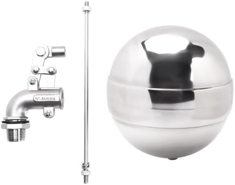 Adjustable Float Ball Valves - 1/2" NPT Male Thread Stainless Steel 304 Elbow Flow Control Float Valve for Automatic Water Level Control Tank Pond Water Tower - Image 3