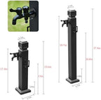 Freestanding Garden Water Column - Outdoor Dual Faucet Hydrant, Freeze-Proof Hose Bib for Vertical Garden Irrigation, Black Courtyard Faucet Post (H23.6in) - Image 7