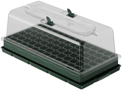 Vego garden Germination Cell Bundle 10" x 20" 76 Cells Stackable Seed Starter Germination Tray with Seedling Humidily Dome and 10" x 20" Bottom Watering Tray by Unknown