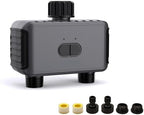 Bluetooth Sprinkler Timer 2 Zone, Smart Water Timer with APP Control, IP55 Hose Timer for Garden Yard, Rain Delay & Manual Irrigation, 7-116 psi 40-113℉ Long R by Yoidesu
