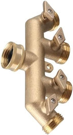 4 Way Brass Hose Splitter NPT 3 4 Inch Garden Water Tap Connector Distributor - Image 6