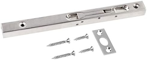 Lock Bolts, Door Security Slide Latch Lock, Heavy Duty Steel Sliding Door Lock - 304 Stainless Steel Flush Latch Bolt Slide Lock, Home Gate Door Security Guard, Door Bolt Lock(10in) by Gavigain