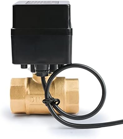 U.S. Solid Motorized Ball Valve- 3/4" Brass Ball Valve with Full Port, 9-36V AC/DC, 2 Wire Auto Return Setup, Normally Open (N/O) - Image 4