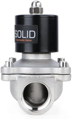 U.S. Solid 1 inch Stainless Steel Electric Solenoid Valve 110VAC Normally Closed Air Water - Image 2
