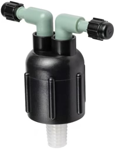 2-Port Drip Irrigation Manifold with Filter, 1/2-Inch NPT Thread, 1/4-Inch Tubing Barbed Outlets, Adjustable Flow Control, 360° Rotating Ports, Garden Drip System Connector - Image 5