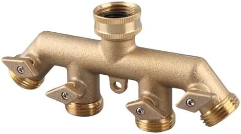 4 Way Brass Hose Splitter NPT 3 4 Inch Garden Water Tap Connector Distributor - Image 7