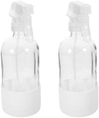 2pcs Fine Mist Spray Bottle 500ml Glass Sprayer with Silicone Sleeve by Homoyoyo