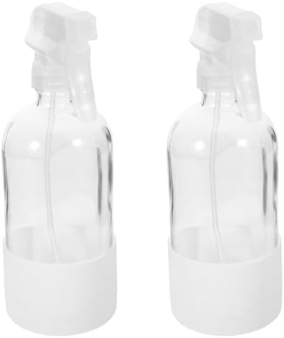 2pcs Fine Mist Spray Bottle 500ml Glass Sprayer with Silicone Sleeve by Homoyoyo