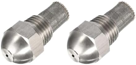 Fine Atomizing Spray Tip 2PCS 304 Stainless Steel Misting Nozzle 1.5mm Orifice 1/4 BSPT Atomizing Spray Tip Silver Garden Misting Nozzle Plant Watering - Image 3