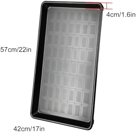 Rectangular Plastic Trays for Plants, Plant Watering Tray, PVC Material, Reinforced Bottom Mesh, Suitable for Both Indoor and Outdoor(Blue,57x42x4cm/22x17x1.6in) - Image 2