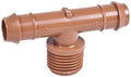 USA MADE 25-Pack - 1/2" Drip Tubing Barb Adapter TEE Threaded Fitting MNPT (1/2" Tee x 17mm .600 ID Insert Connector) by OneStopOutdoor
