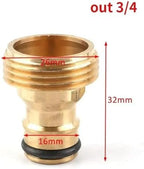 Expandable Garden Hose Repair Kit 3PCS Brass Water Hose Quick Connector 1/2" 3/4" Inch Thread Garden Irrigation Faucet Adapter(Out 6) - Image 2