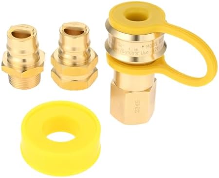 3/4" Propane Hose Quick Connect, 3/4" Female and Male Natural Gas Quick Connector Plug Fittings for Dual Fuel Generator, Solid Brass Quick Connect Fittings for Natural Gas Supply Generator Gas Grills by HZ-MONSTAR