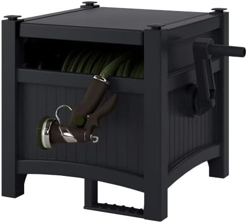 Hideaway Garden Hose Reel Storage Cabinet - Image 2
