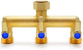 Brass Garden Hose Splitter, 3 Way Hose Splitter, Outdoor Hose Splitter, Outlet for Regulating and Shutting Off Water Flow by Unknown