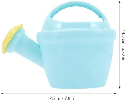 STOBOK 2Pcs Kids Watering Cans – Sky-Blue Plastic Gardening Tools for Toddlers, Water Kettles Toys for Indoor & Outdoor Playing, 7.87 x 5.70 x 4.13 inches - Image 2