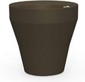 Crescent Garden TruDrop Rim Modern Self Watering Planter with Water Level Indicator, Indoor/Outdoor Weather-Safe Round Plant Pot, Grow Healthy Plants & Flowers - 18" W (Old Bronze) by CrescentGarden