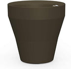 Crescent Garden TruDrop Rim Modern Self Watering Planter with Water Level Indicator, Indoor/Outdoor Weather-Safe Round Plant Pot, Grow Healthy Plants & Flowers - 18" W (Old Bronze) by CrescentGarden
