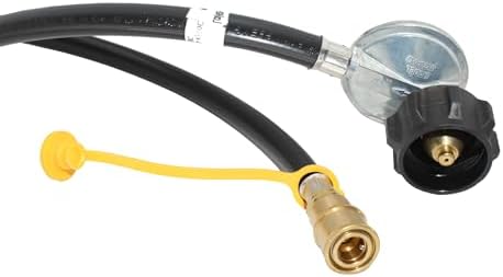 Flame King 90 Degree Low-Pressure Propane Gas Regulator Hose with Quick Connect for RVs, Grills, Heaters, Burners, 8 Feet - LPRH8 - Image 4