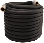 Heavy Duty Premium Garden Hose 150ft x 3/4", 300PSI Working, 1000PSI Burst, Hybrid Rubber Water Hose with Transparent Swivel Handle - Hot/Cold Water - Five Layered Braiding with Brass fittings (Black) by Unknown