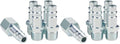 1/2” Air Hose Fittings Set, High Flow 4PCS I/M Industrial Type 1/2 Inch NPT Male Threads Size Plugs and 1PC Female Air Plug, Steel Air Compressor Accessories Quick Connect Fittings 300PSI (Pack of 2) by HOOTSUM