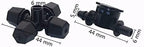 Garden Drip Irrigation System Accessories 5 Cross Fog Nozzles Water Mist Pressure Sprayer Cooling Mist System Black with Drip-Proof Irrigation Garden Irrigation 4/7 Mm Hose - Image 2