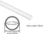 Silicone Tubing Food Grade 1-1/2"ID x 1-3/4"OD 10 Feet Length Pure Silicone Hose Tube for Home Brewing, Beer Line, Kegerator, Wine Making - Image 2