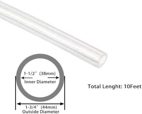 Silicone Tubing Food Grade 1-1/2"ID x 1-3/4"OD 10 Feet Length Pure Silicone Hose Tube for Home Brewing, Beer Line, Kegerator, Wine Making - Image 2