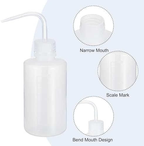 PATIKIL 30pcs 250ml Wash Bottle Plastic Squeeze Bottle Narrow Mouth Clear - Image 3
