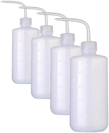 2pcs 500ml/17oz Safety Wash Bottle - Green Plastic Squeeze Bottle for Medical Label Soap Cleaning (Pack of 4) by Hatonseyan