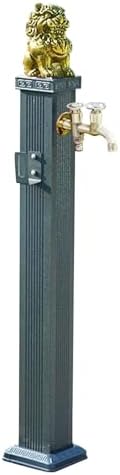 Freeze Proof Outdoor Faucet,Garden Water Column with Unique Design Brass Faucets,Outdoor Spigot with Garden Hose Holder Freestanding,Water Spigot Extender, Garden Tub Faucet(Gold,113cm/44.5in) by Unknown
