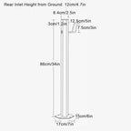 Outdoor Garden Water Column, 304 Stainless Steel Frost-Resistant Tap Post with Lockable Water Hydrant, Hose Stand with Spigot for Garden Irrigation and Watering(Size:34 * 2.5in) - Image 2