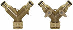 Generic Hose Connector Adapter 3/4"" Brass 2-Way Closing Joint with Valve Garden Faucet Manifold Water Pipe Joint Irrigation Copper Joint (Diameter : 1/2'')/1/2'' - Image 5