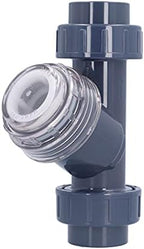 Fafeicy Y Type Strainer 40mm PVC Pipe Water Pressure Regulator Pressure Control Valve Regulator with Lengthened Filter for Aquarium Chemical Water Treatment Agricultural Irrigation - Image 5