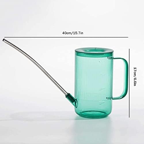 Watering Can Water Can Watering Can Stainless Steel Long Mouth Watering Pot Transparent Watering Cans for Bonsai Plants Garden Outdoor Watering Can Indoor Plants(Green) - Image 2