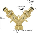 Garden Tap Splitter Brass Garden Hose Splitter 2 Way Tap Y Type Watering Connector Garden Tap for Outdoor Faucet for Outdoor (D) - Image 4