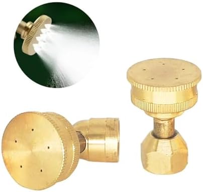Garden Sprinkler Adjustable 5 Hole Brass Sprayer Nozzle M14 Atomizing Spray Fitting Hose - Image 3