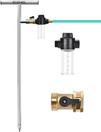 Stainless Steel Deep Root Tree Watering Tool,Root Feeder with Fertilizer Bottle Watering Wand Irrigation System Watering Stake,for Trees Bushes Shrubs Fruit Trees with Brass Valve T-Handle by enomol