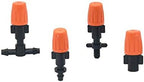 Gardening Watering System Tools Orange Adjustable Spray Nozzle Micro-Flow Head Nozzle Dripper, with Barbed Tee Thread Connector 100pcs (Color : C) by Unknown