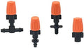 Gardening Watering System Tools Orange Adjustable Spray Nozzle Micro-Flow Head Nozzle Dripper, with Barbed Tee Thread Connector 100pcs (Color : B) by Unknown