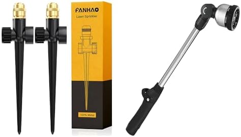 FANHAO Metal Lawn Sprinkler for Yard+Garden Hose Wand Heavy Duty by FANHAO