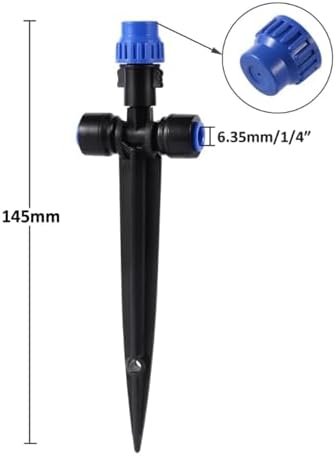 Garden Supplies Adjustable 1/4" Irrigation Misting Dripper 360degree Sprinkler Drip Watering Tool 4/7mm Hose Garden Yard Nozzle(5 PCS) - Image 4