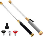 Jet Nozzle Power Washer Wand for Garden Hose - 2026 High Pressure Washer with 3 Interchangeable Nozzles for Car Washing, Patio Lawn Garden Outdoor Cleaning，Black+Gray by SANTIFY