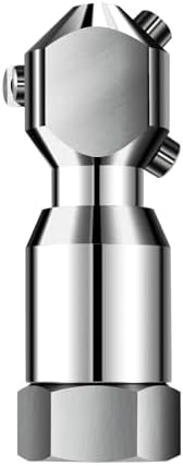 3/4" Cleaning Nozzle, 360° Rotating Spray Nozzle, 304 Stainless Steel Washing Nozzle, 50L/Min Flow High Pressure Continuous Rotary Washer Nozzle for Barrel Tank Cleaning by Milzeone