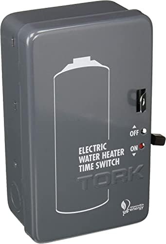 Tork NSI WH2B Mechanical Water Heater Time Switch, 24-Hour, 208/250V, 40A, DPST , Gray by Global+Electrical+Supply