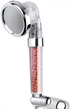 Filtered Shower Head with Handled by MineralStream, High Pressure Water Saving Showerhead with Filter Beads for Hard Water with Rainfall, Jet and Massage settings by MineralStream