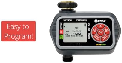 Eden 93411 1-Zone Digital Water Timer with LCD Display - Programmable Sprinkler System Manual Watering Rain Delay and Moisture Sensor Compatibility - Image 2